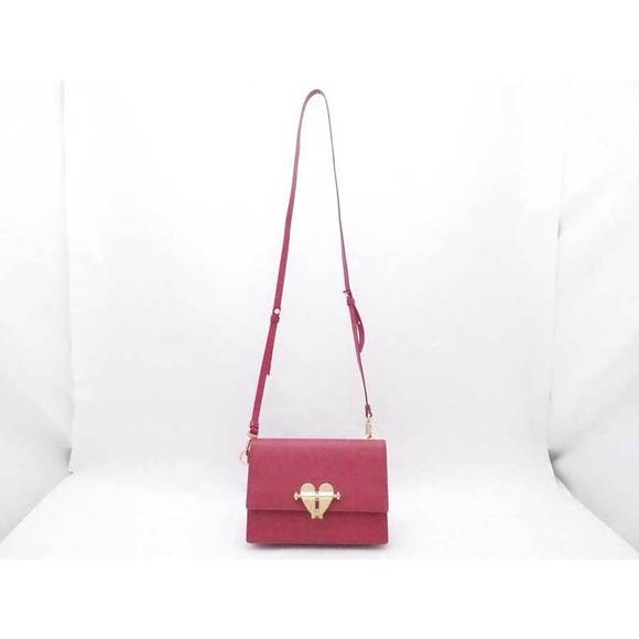 Prada Shoulder Bag Leather Red Crossbody - Picture 1 of 5